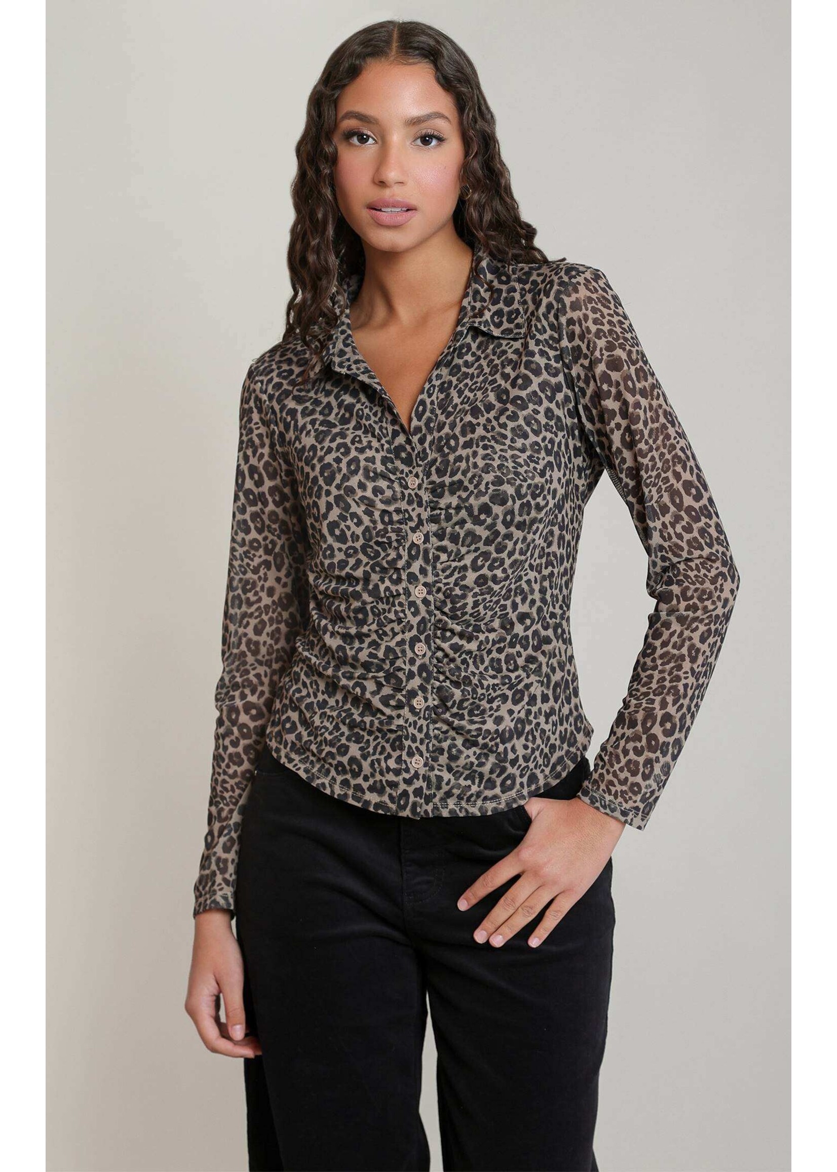 DEX DEX Leopard Mesh Shirt