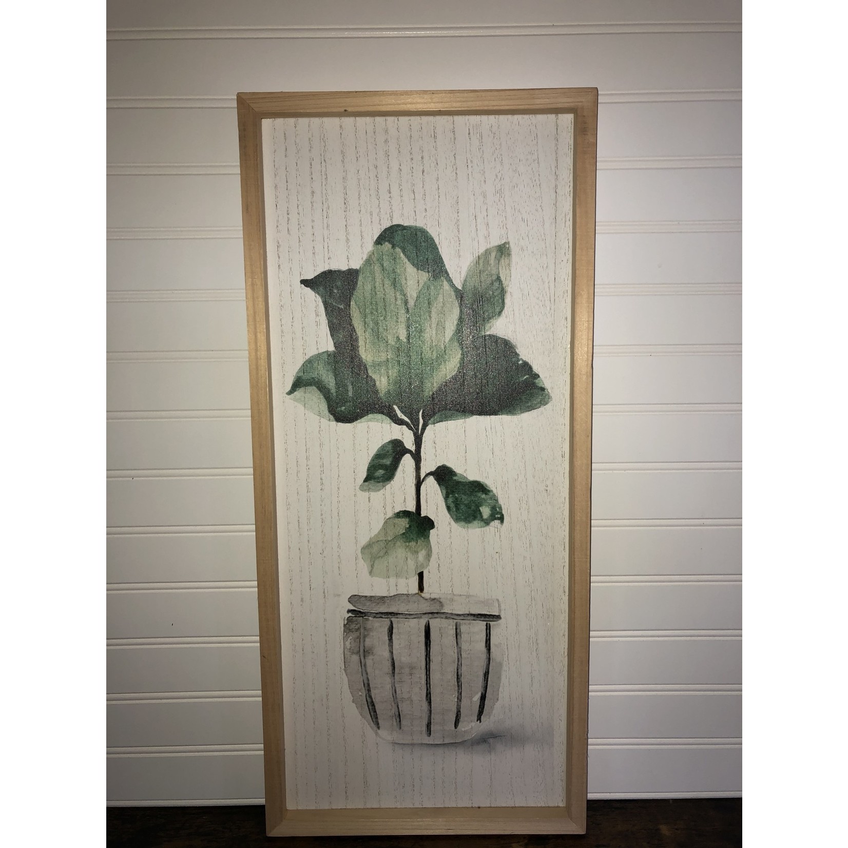 Cash & Carry Wood Framed Plant Canvas