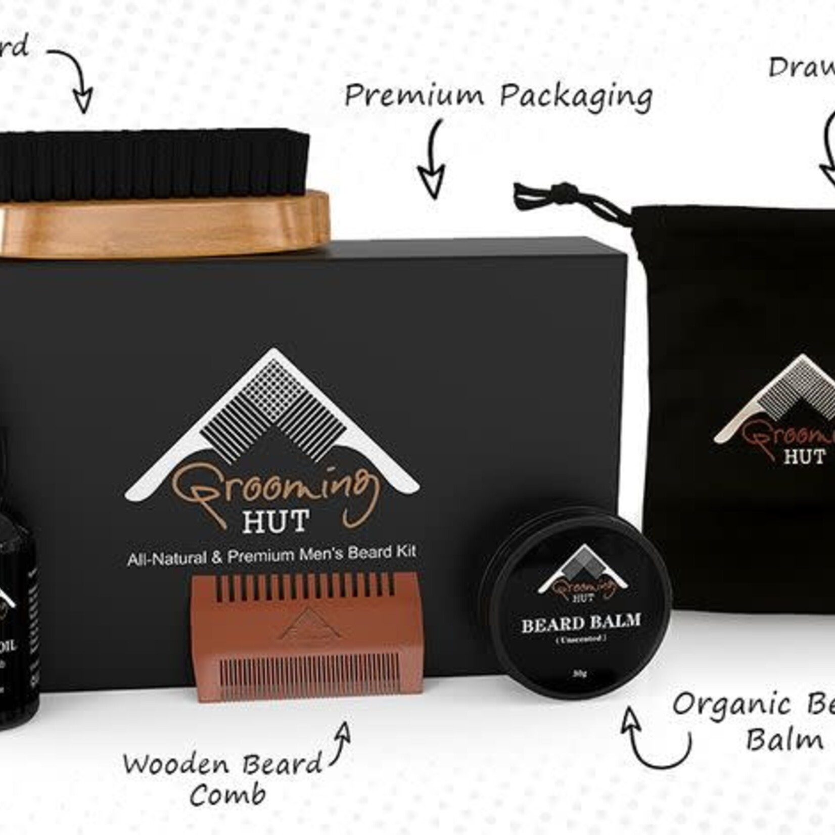 Grooming Hut Organic Beard Kit