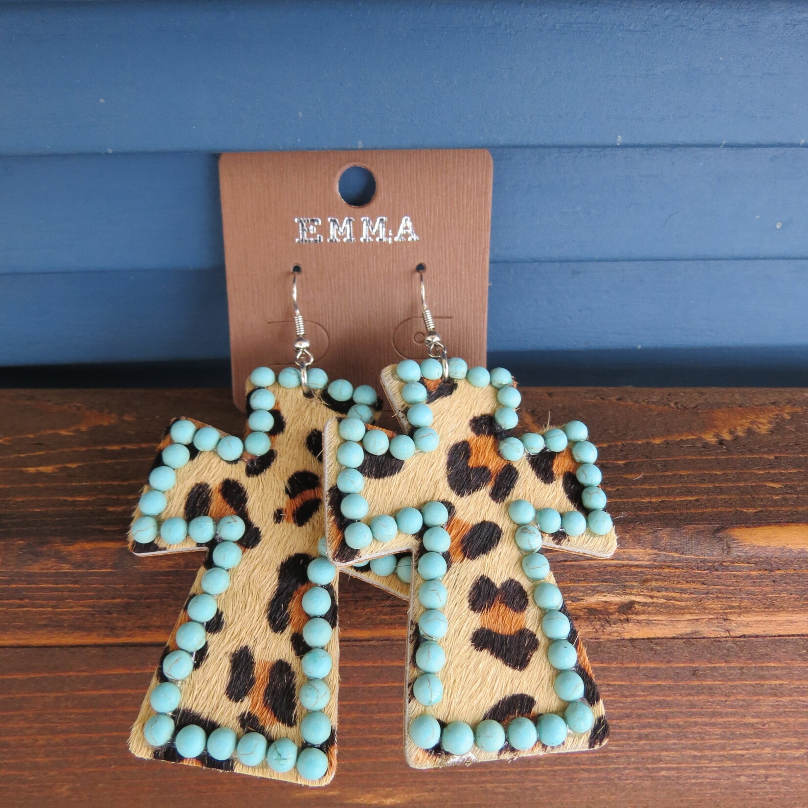 Cash & Carry Leopard Turquoise Earrings