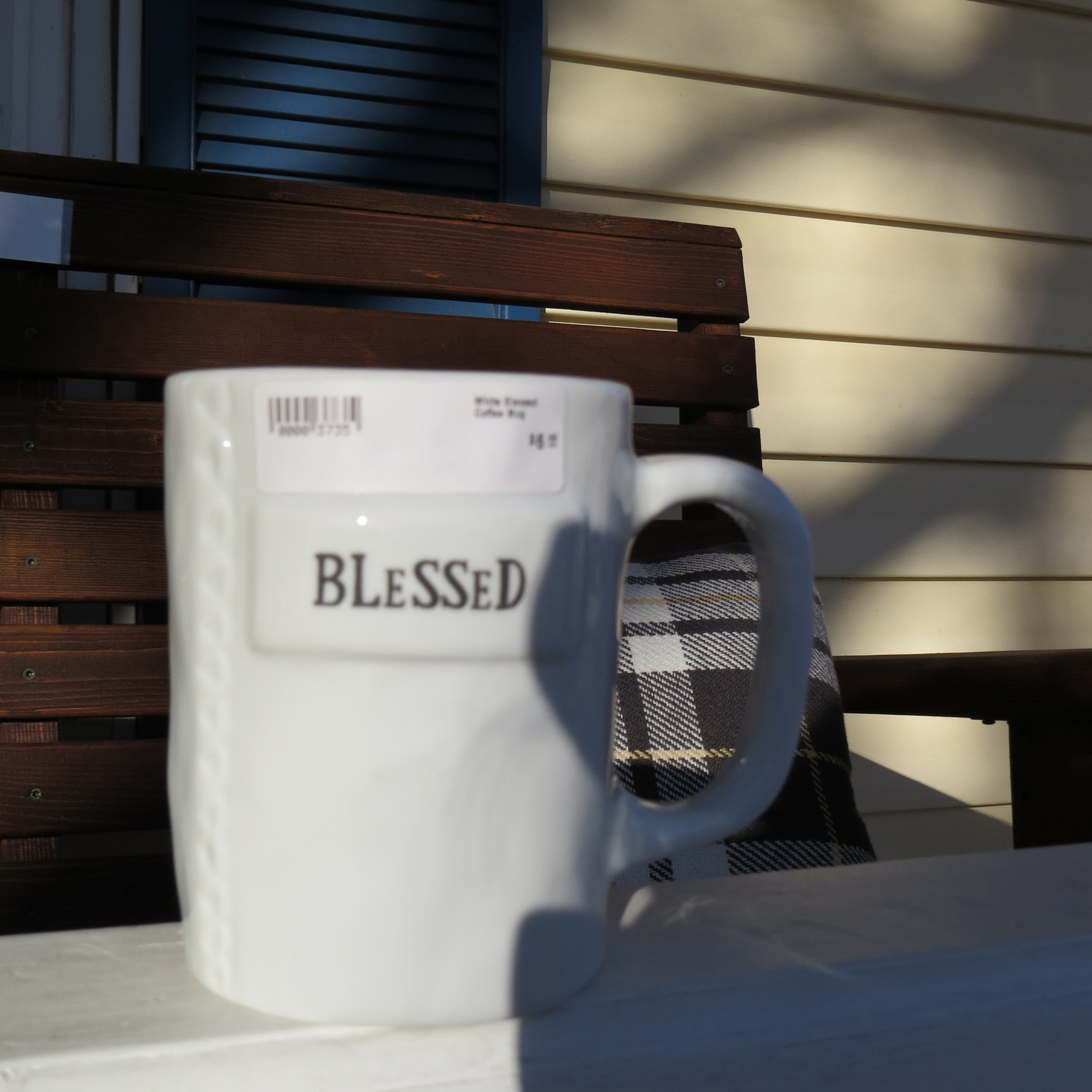 Cash & Carry White Blessed Coffee Mug
