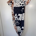 Yawoo Garments Newborn cattle patchwork gown