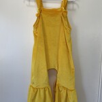 Yawoo Garments Girls fall yellow velvet romper