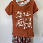 Yawoo Garments Girls Autumn Leaves Pumpkin Please set