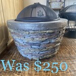 Evergreen Stacked Stone Firepit