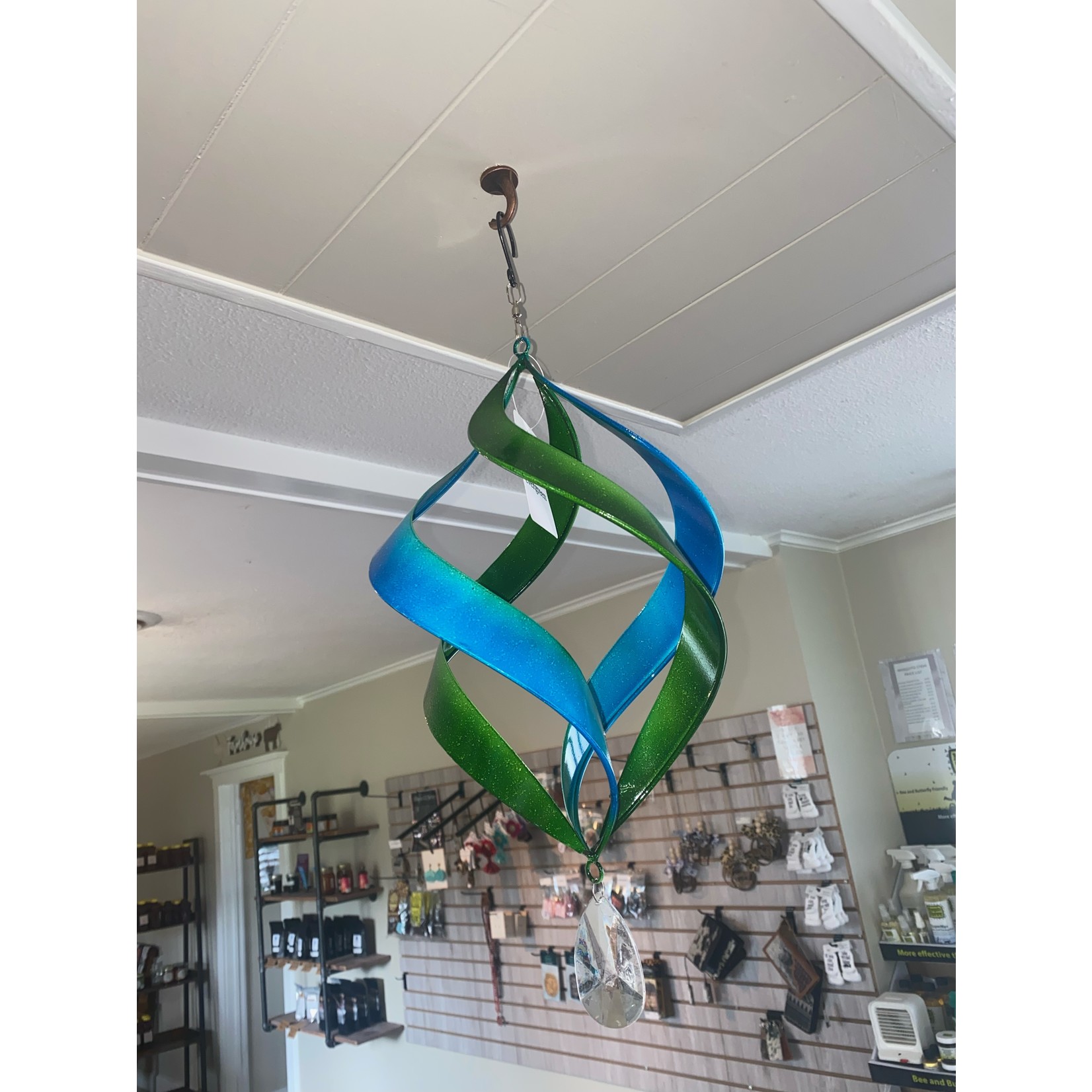 Evergreen Kinetic Hanging Spinner (Blue/Green)