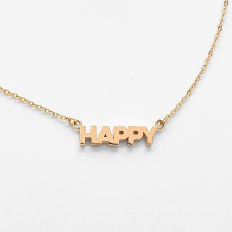 THATCH THATCH HAPPY SCRIPT NECKLACE