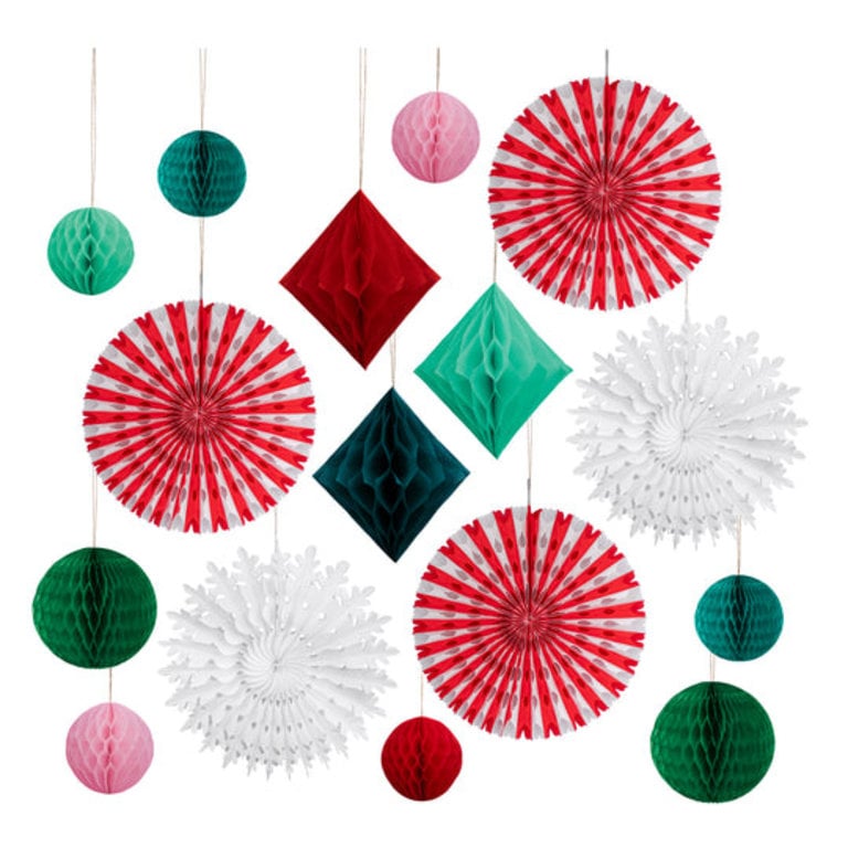 meri meri Meri Meri Christmas Honeycomb Decoration Kit