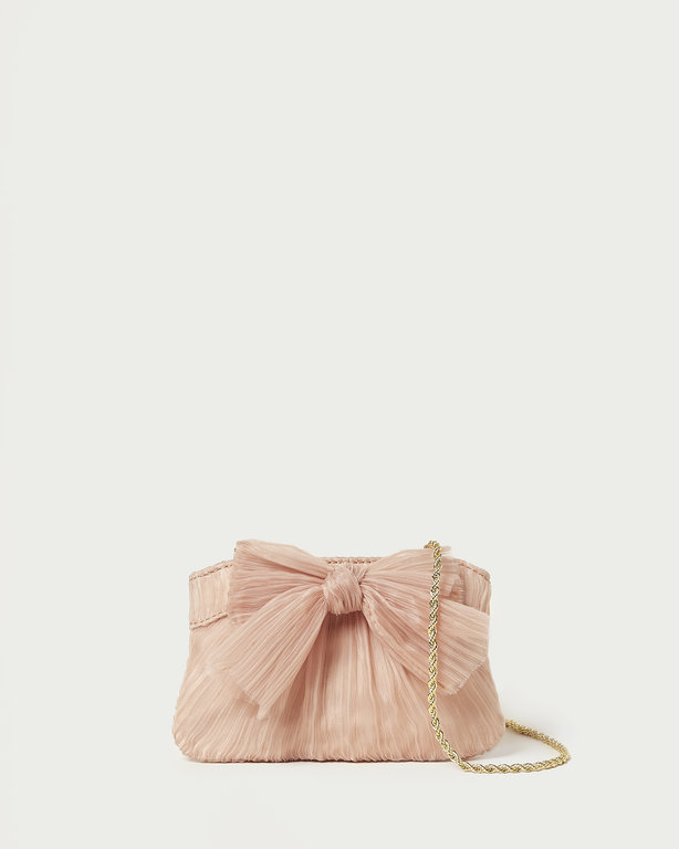 LOEFFLER RANDALL LOEFFLER RANDALL ROCHELLE MINI PLEATED FRAME CLUTCH WITH BOW