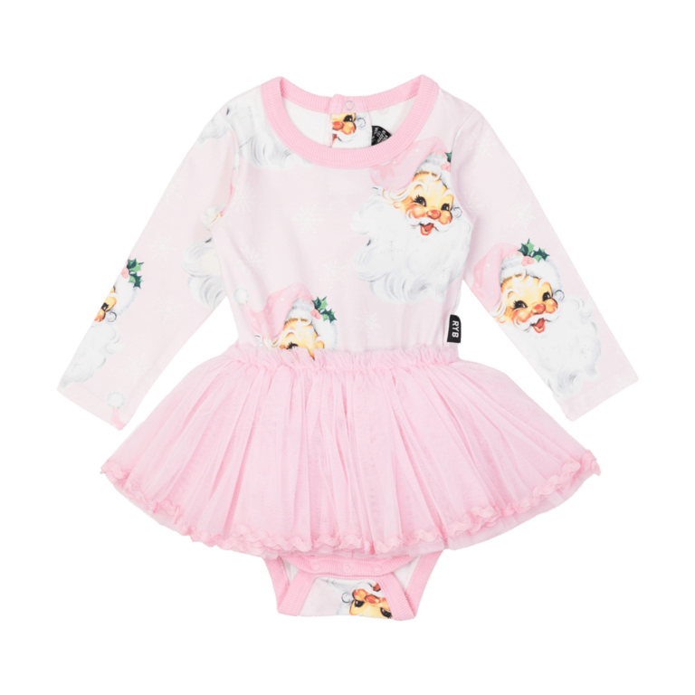 ROCK YOUR BABY Rock Your Baby Pink Santa Baby Circus Dress