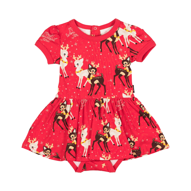 ROCK YOUR BABY Rock Rock Your Baby Comet And Cupid Baby Waisted Dress