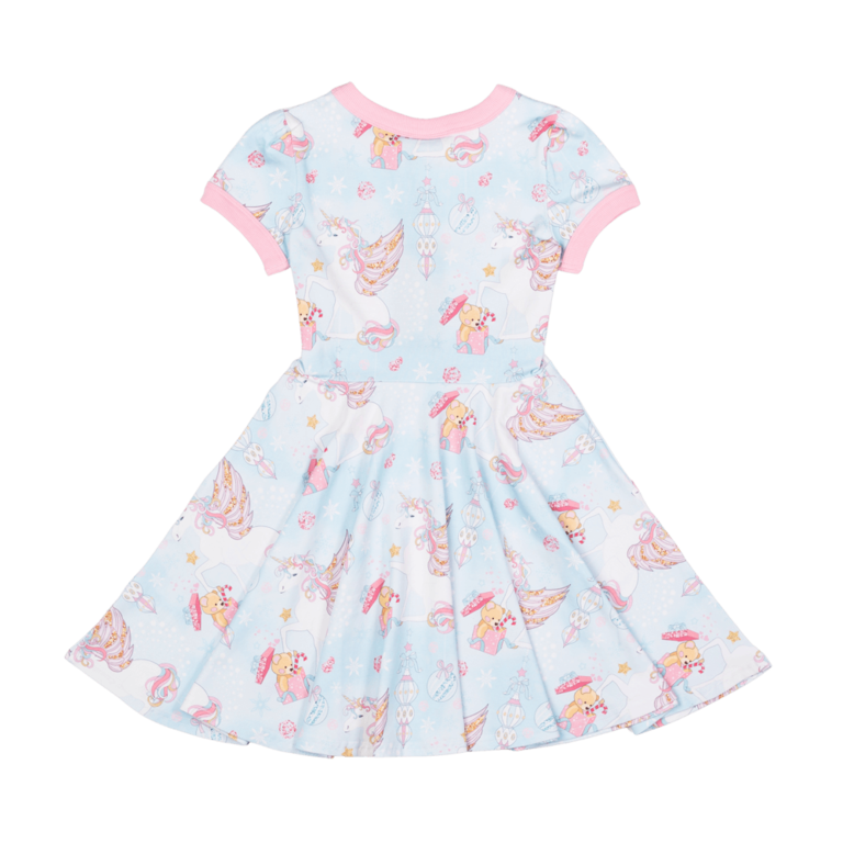 ROCK YOUR BABY Rock Your Baby Merry Unicorns Waisted Dress
