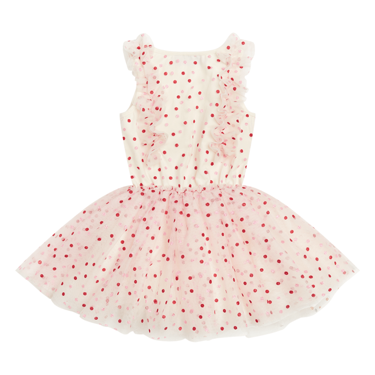 ROCK YOUR BABY Rock Your Baby Pink Dot Circus Dress