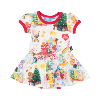 ROCK YOUR BABY Rock Your Baby Beary Christmas Baby Waisted Dress