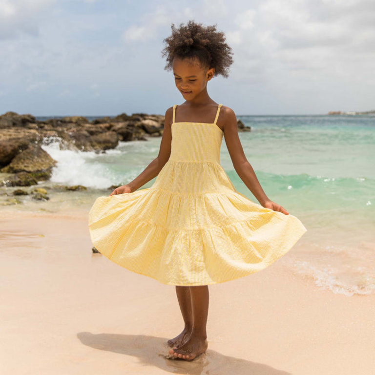 SNAPPER ROCK SNAPPER ROCK Marigold Stripe Beach Dress