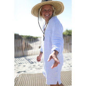 HIHO HIHO BANANAKEET DRESS BLUE STRIPE