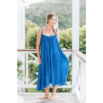 HIHO HIHO SPAGHETTI STRAP DRESS BLUE PAISLEY