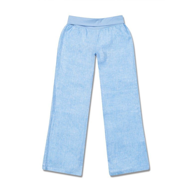 HIHO HIHO MARIGOT ROLL DOWN PANT BLUE CHAMBRAY