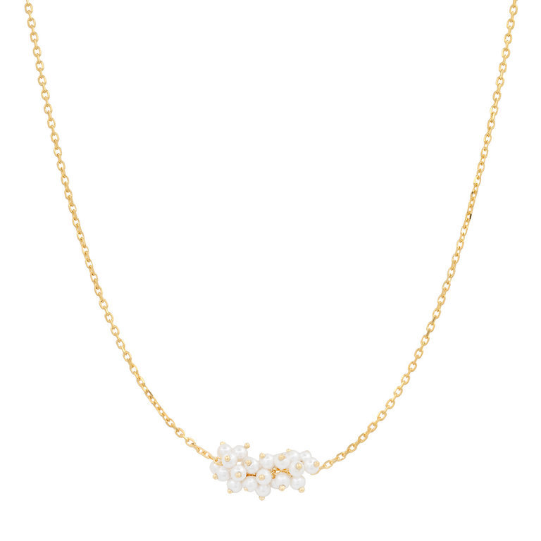 TAI TAI Gold Vermeil Chain with Freshwater Pearl Cluster Gold