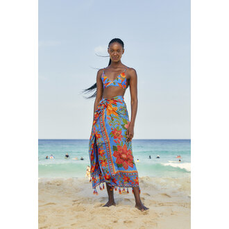 FARM RIO FARM RIO BLUE TROPICAL TAPESTRY SARONG