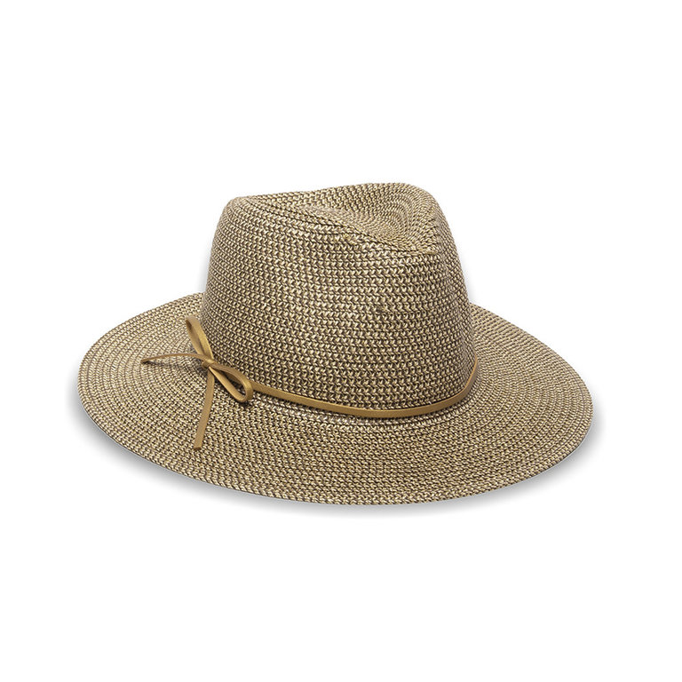 PHYSICIAN ENDORSED ESME TOYO TWEED FEDORA - GOLD SHIMMER