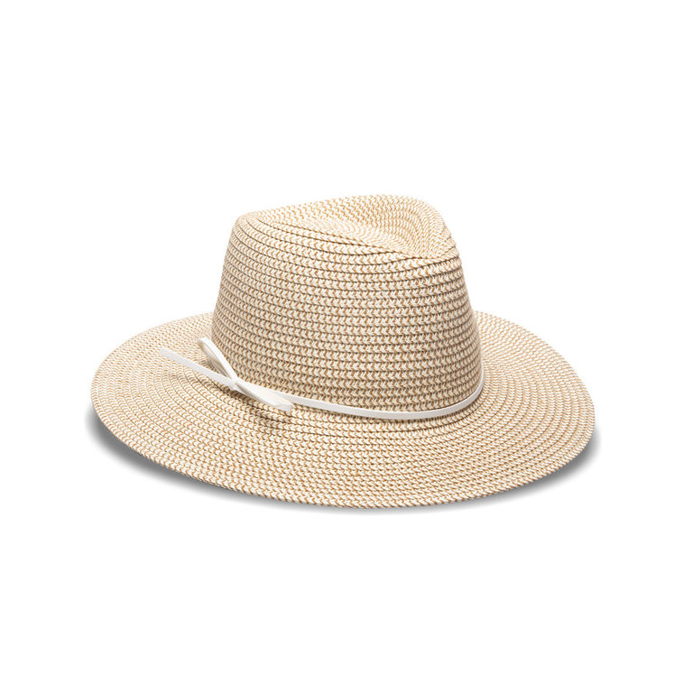 PHYSICIAN ENDORSED ESME TOYO TWEED FEDORA - WHITE