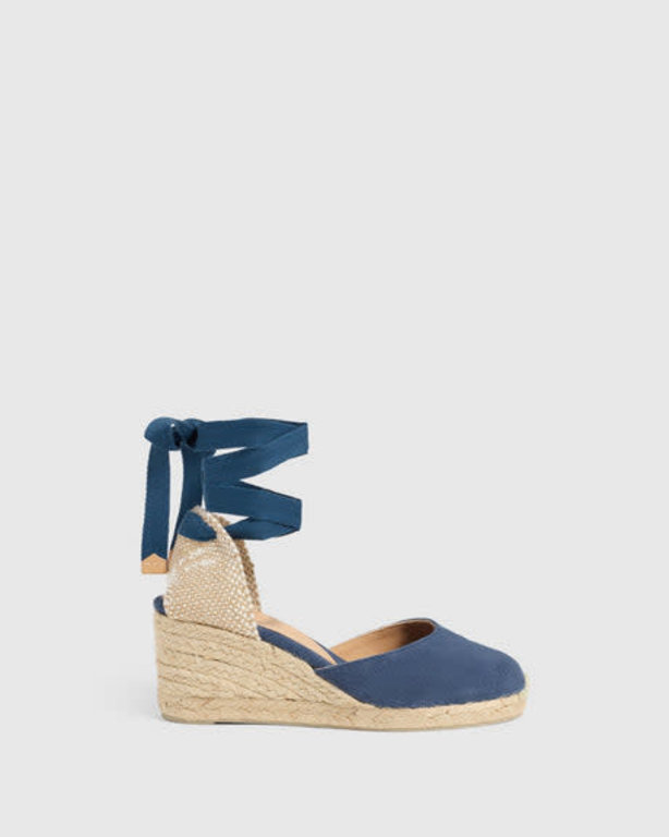 CASTANER CASTANER CARINA AZUL BLUE WEDGE WITH RIBBON TIE
