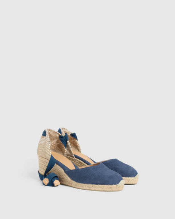 CASTANER CASTANER CARINA AZUL BLUE WEDGE WITH RIBBON TIE