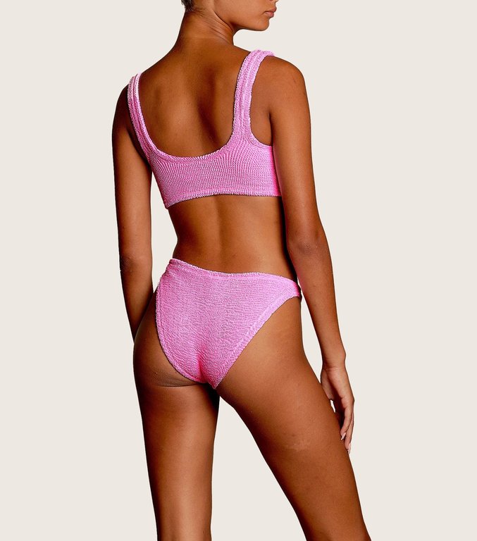 HUNZA G HUNZA G XANDRA 2PC  BIKINI CRINKLE BUBBLEGUM