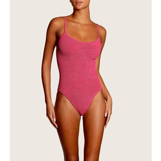 HUNZA G HUNZA G PAMELA ONE PIECE SWIM - CRINKLE FUCHSIA