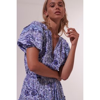 POUPETTE ST BARTH POUPETTE ST BARTH MINI DRESS BONA BLUE PENSEE