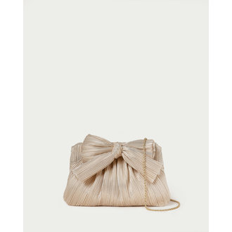 LOEFFLER RANDALL LOEFFLER RANDALL PLEATED FRAME CLUTCH WITH BOW