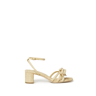 LOEFFLER RANDALL LOEFFLER MIKEL MID HEEL BOW SANDAL NATURAL