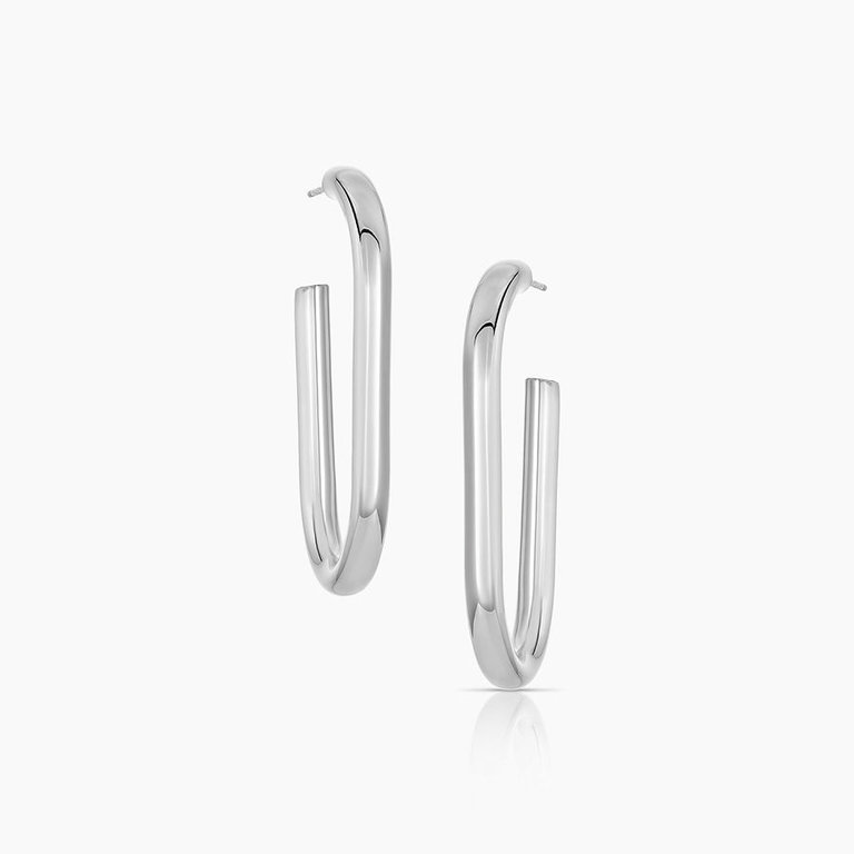 THATCH Thatch Athena Hoop Earrings Silver