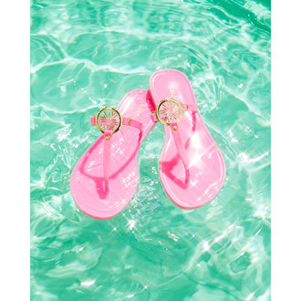 LILLY PULITZER LILLY PULITZER HOLLIE JELLY SANDAL HAVANA PINK