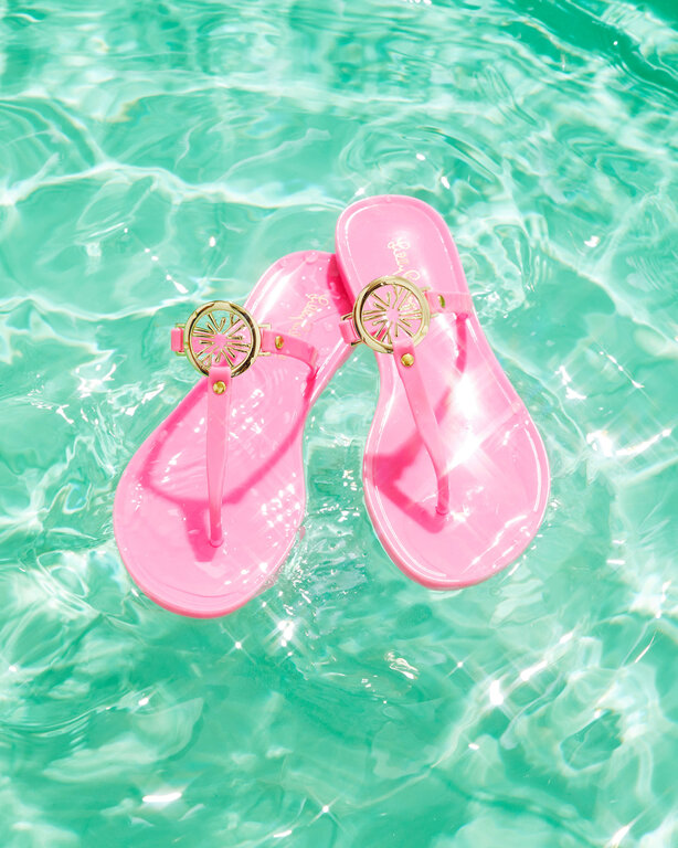 LILLY PULITZER LILLY PULITZER HOLLIE JELLY SANDAL HAVANA PINK