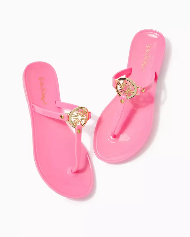 LILLY PULITZER LILLY PULITZER HOLLIE JELLY SANDAL HAVANA PINK