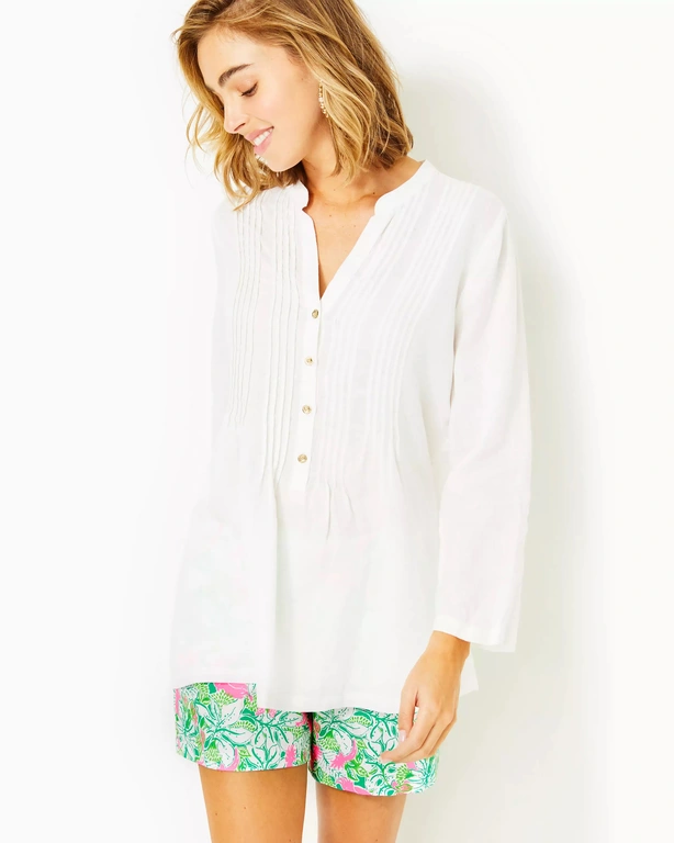 LILLY PULITZER LILLY PULITZER SARASOTA TUNIC RESORT WHITE
