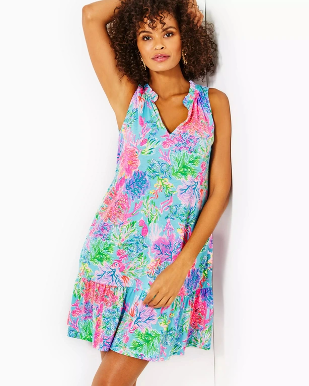 LILLY PULITZER LILLY PULITZER MALONE DRESS CELESTIAL BLUE CAY TO MY HEART