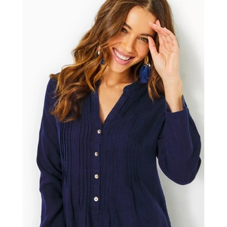 LILLY PULITZER LILLY PULITZER SARASOTA TUNIC TRUE NAVY X TRUE NAVY