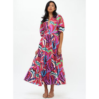 OLIPHANT Oliphant Puff Sleeve Maxi Rhubarb