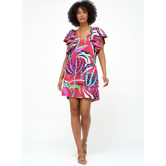 OLIPHANT Oliphant Flirty V-Neck Short Rhubarb