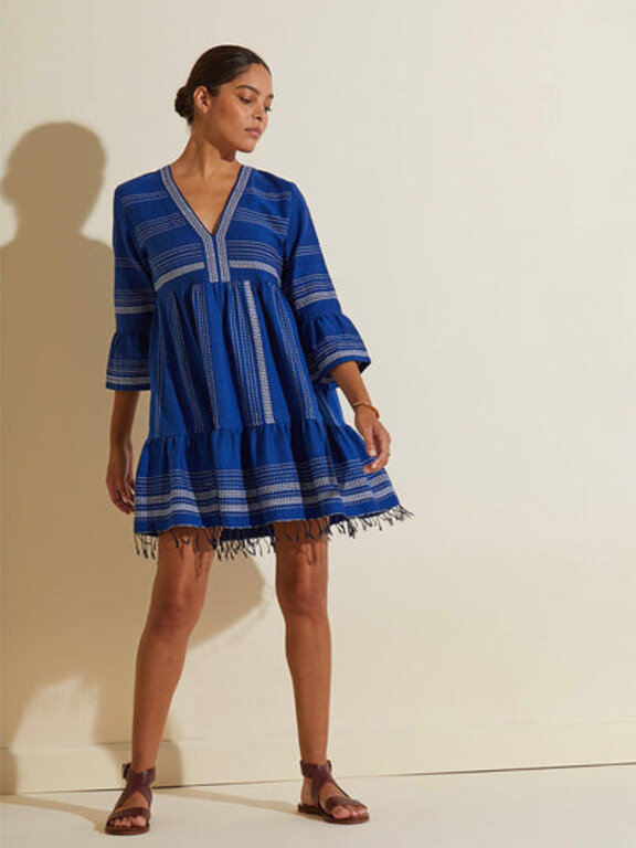 Lemlem Lemlem Inku Flutter Dress Blue