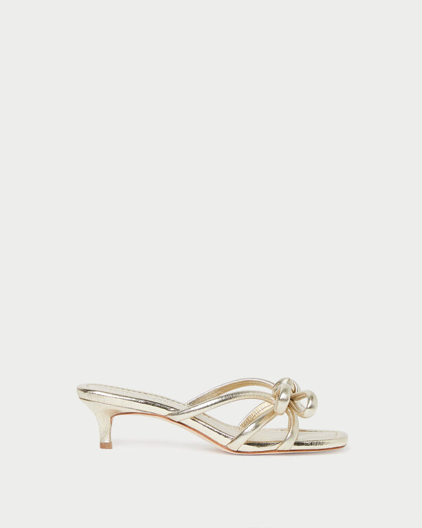 LOEFFLER RANDALL LOEFFLER RANDALL NEELY KITTEN HEEL SANDAL - CHAMPAGNE