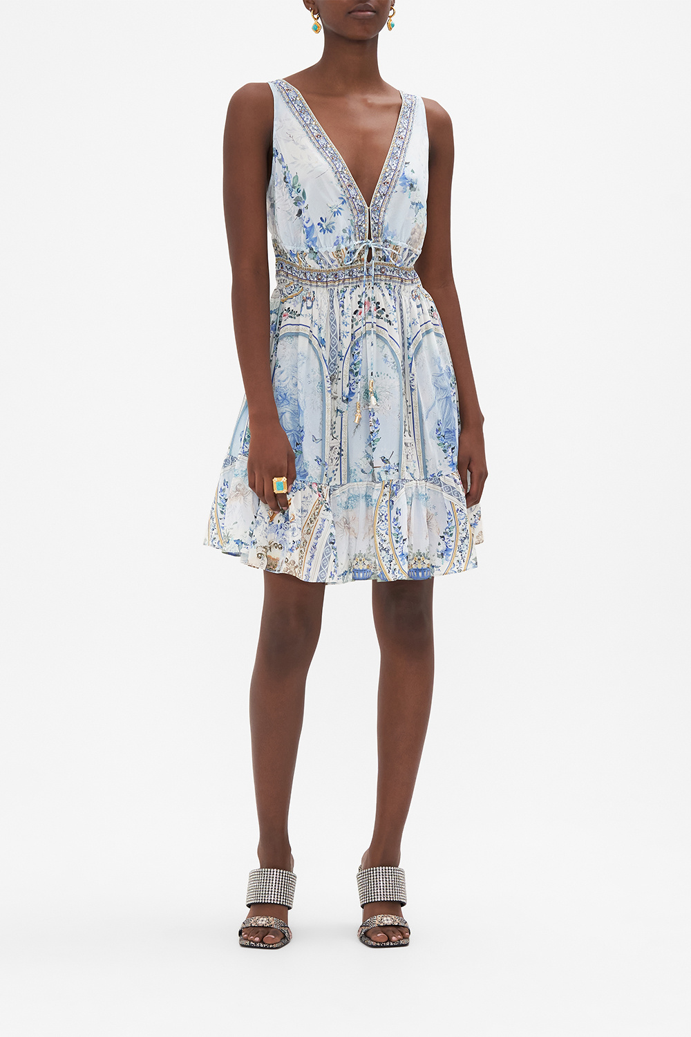 Shirred waist mini outlet dress