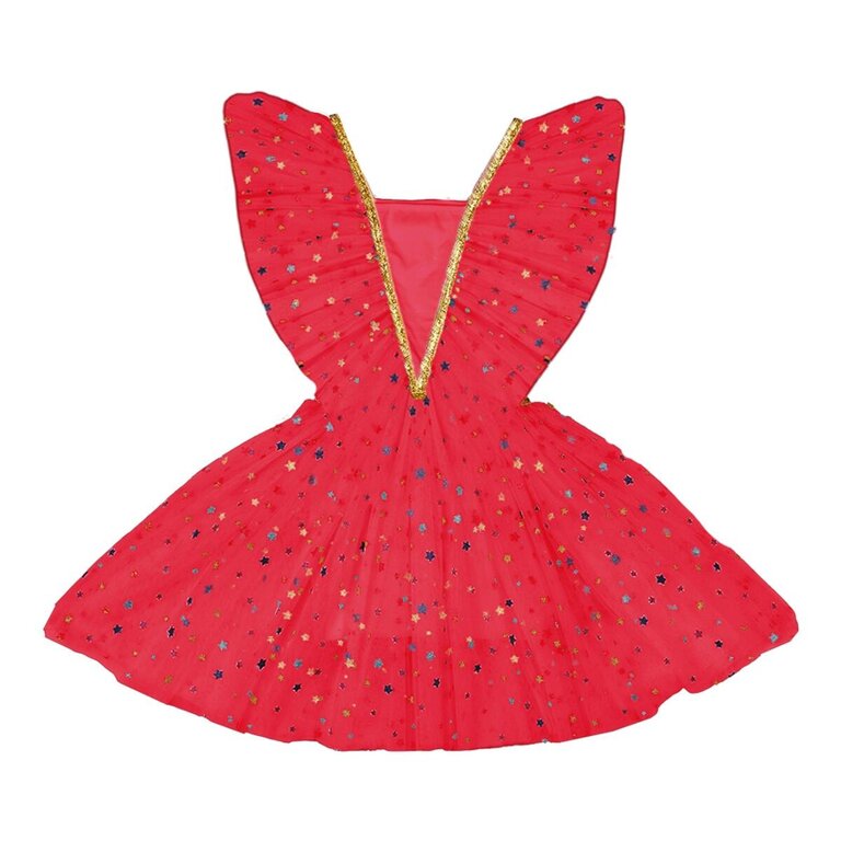 ROCK YOU BABY ROCK YOU BABY RED CHRISTMAS ANGEL DRESS RED