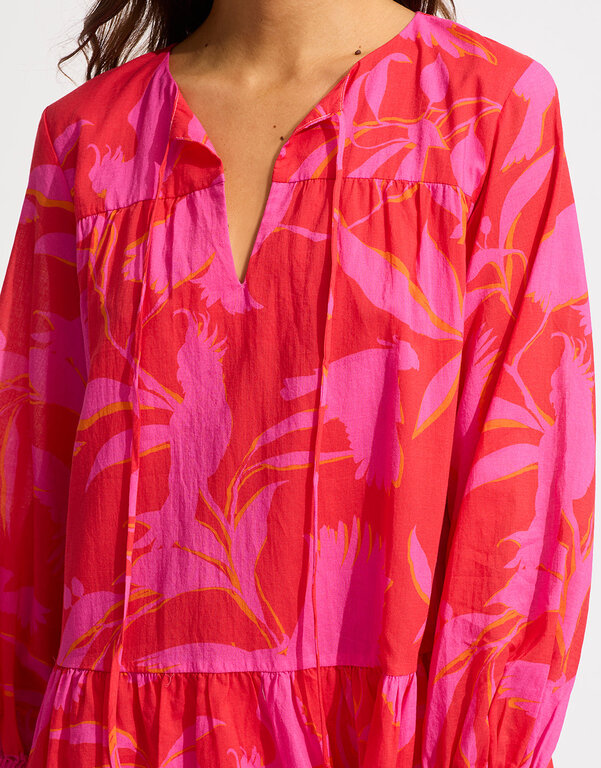 SEAFOLLY Seafolly Birds Of Paradise Cover Up Chilli Red
