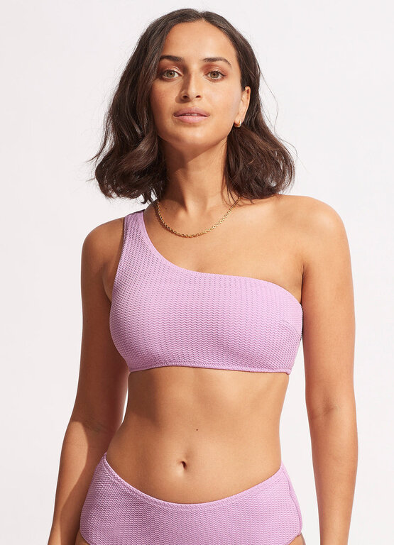 SEAFOLLY Seafolly One Shoulder Keyhole Top Violet