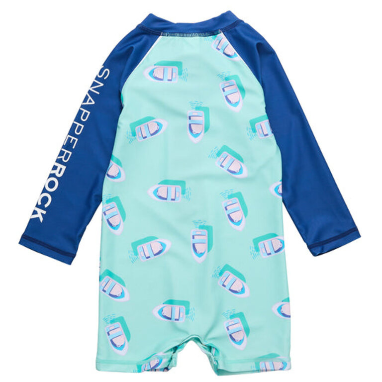 SNAPPER ROCK SNAPPER ROCK FLOAT YOUR BOAT LS SUNSUIT BLUE