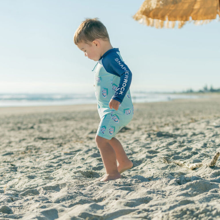 SNAPPER ROCK SNAPPER ROCK FLOAT YOUR BOAT LS SUNSUIT BLUE